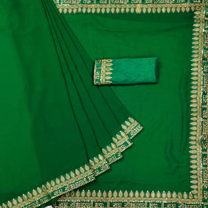 green-embroidered-border-georgette-saree