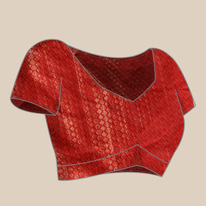 Maroon Foil Printed With Swarovski Zomato Silk Saree