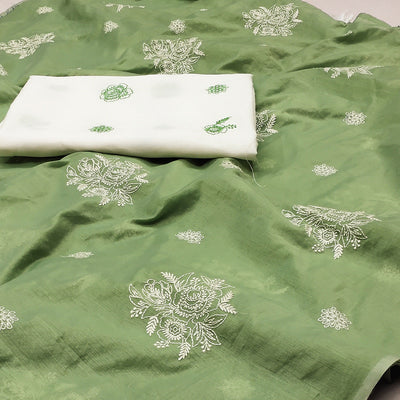 green-floral-embroidered-chanderi-saree-with-tassels