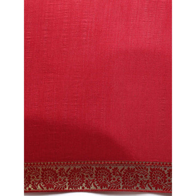 Maroon Swaroski Work Vichitra Silk Saree