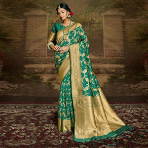green-woven-banarasi-silk-saree-with-tassels-3