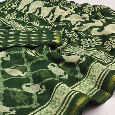 green-printed-poly-cotton-saree-1