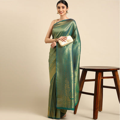 green-woven-kanjivaram-silk-saree-2