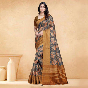 grey-floral-digital-printed-tussar-silk-saare