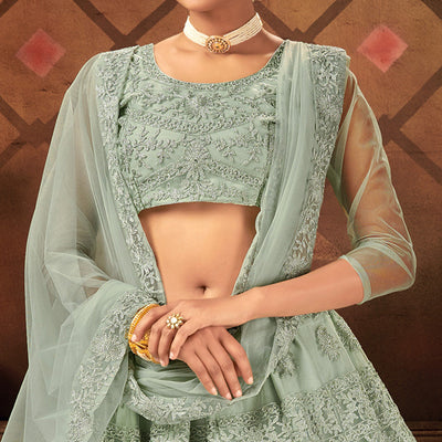 green-embroidered-netted-lehenga-choli