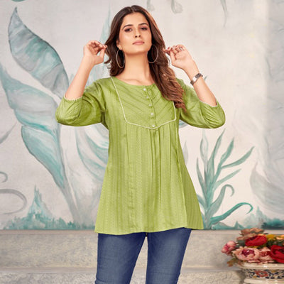 green-embroidered-chiffon-top