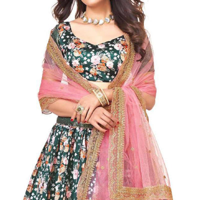 green-digital-printed-with-zari-work-art-silk-lehenga-choli