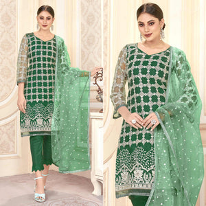 green-sequins-embroidered-net-semi-stitched-suit