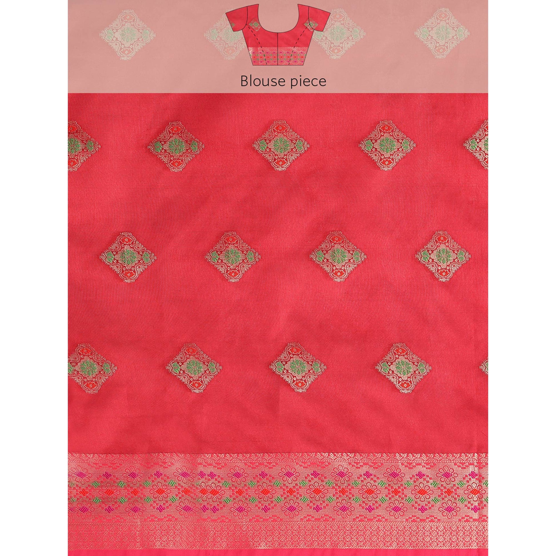 Mehendi Woven Organza Saree