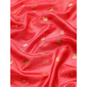 Maroon Woven Organza Saree