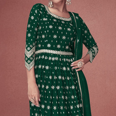green-sequins-embroidered-georgette-semi-stitched-naira-cut-suit