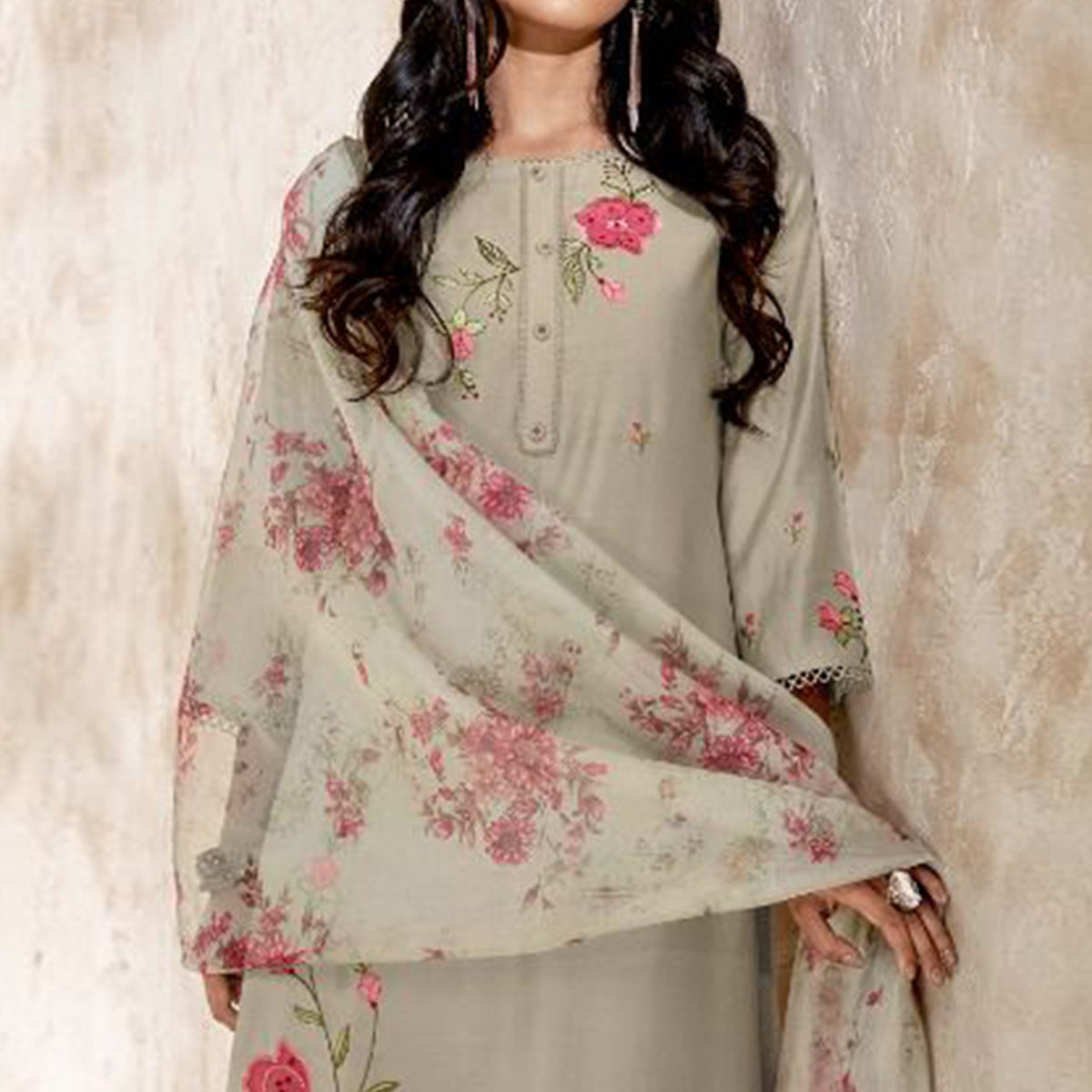 grey-floral-embroidered-viscose-suit