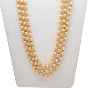 Cream Three Line Pearl Necklace