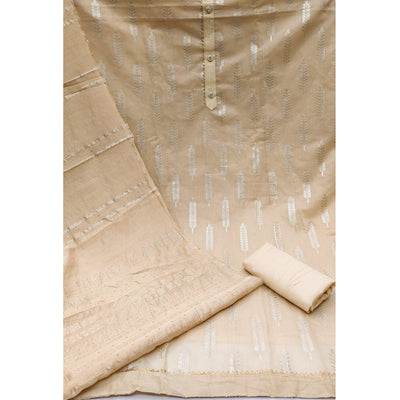 Chikoo Woven Modal Dress Material