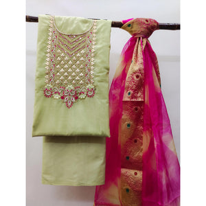 green-handwork-modal-dress-material