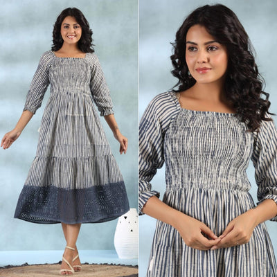 grey-blue-striped-printed-pure-cotton-dress