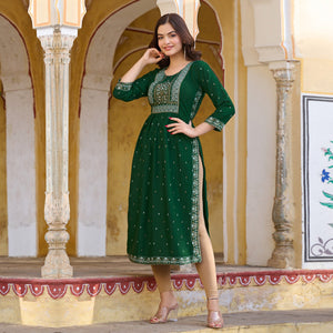 green-printed-rayon-naira-cut-kurti