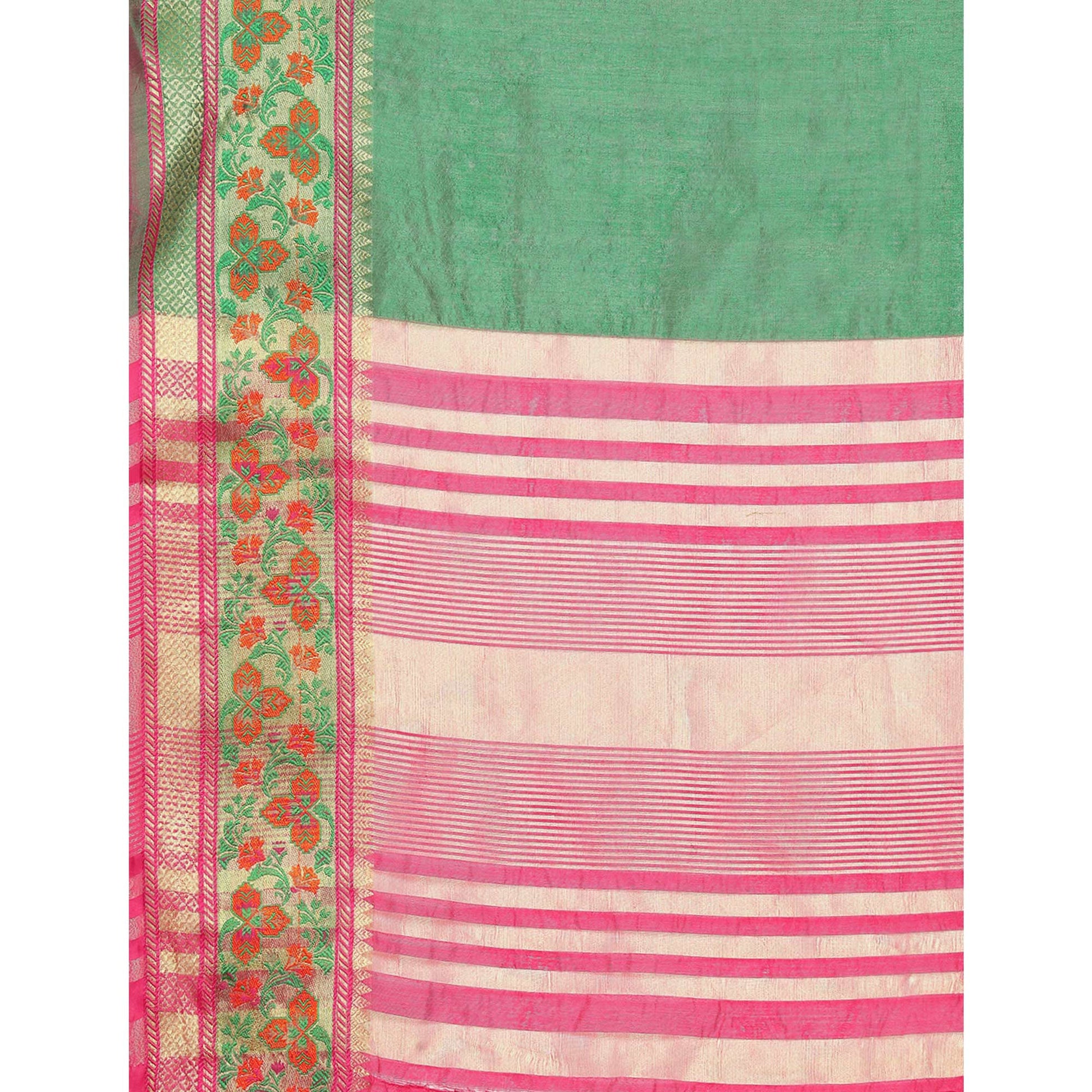 green-woven-cotton-silk-saree-8