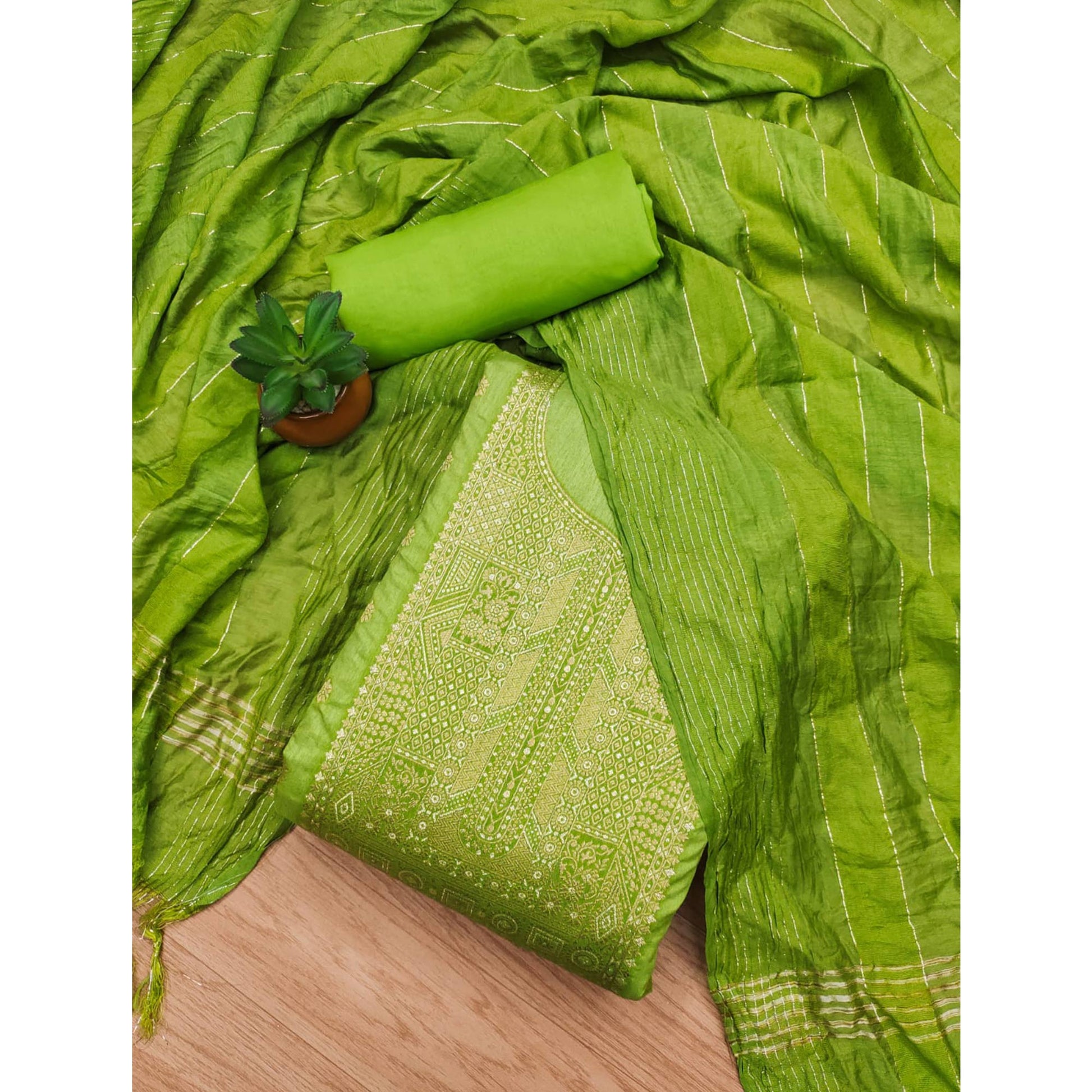 green-woven-banarasi-silk-dress-material-4
