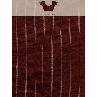 Maroon Swarovski With Embroidery Work Chiffon Saree