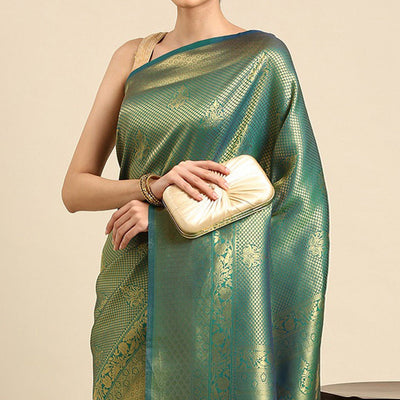 green-woven-kanjivaram-silk-saree-2