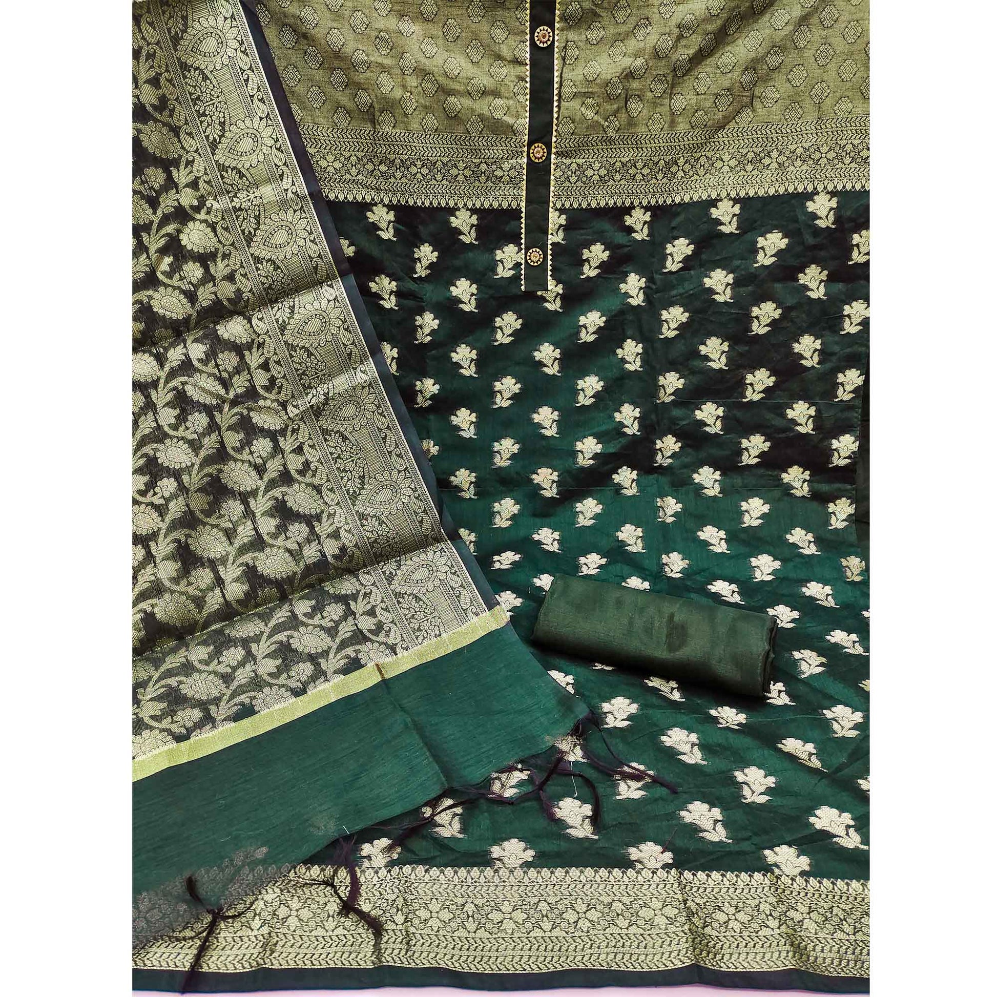 5-green-floral-woven-banarasi-silk-dress-material