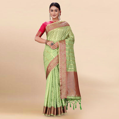 green-woven-organza-saree-with-tassels-19