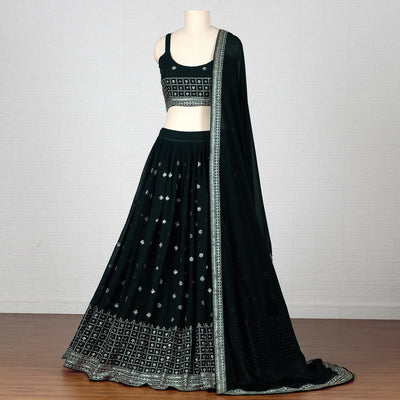 green-embroidered-georgette-lehenga-choli