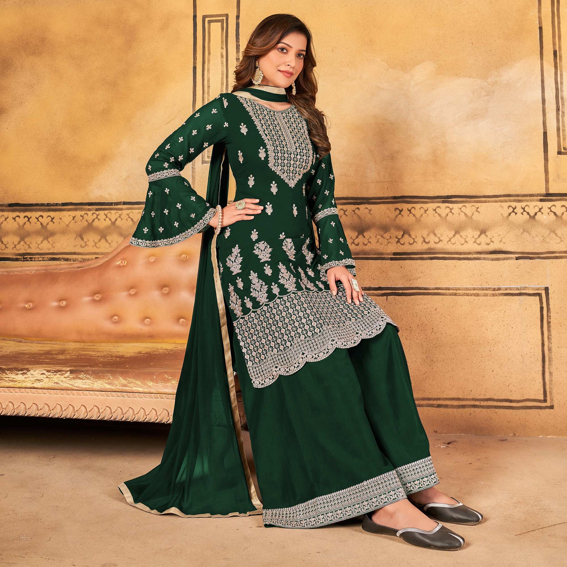green-floral-embroidered-georgette-palazzo-suit
