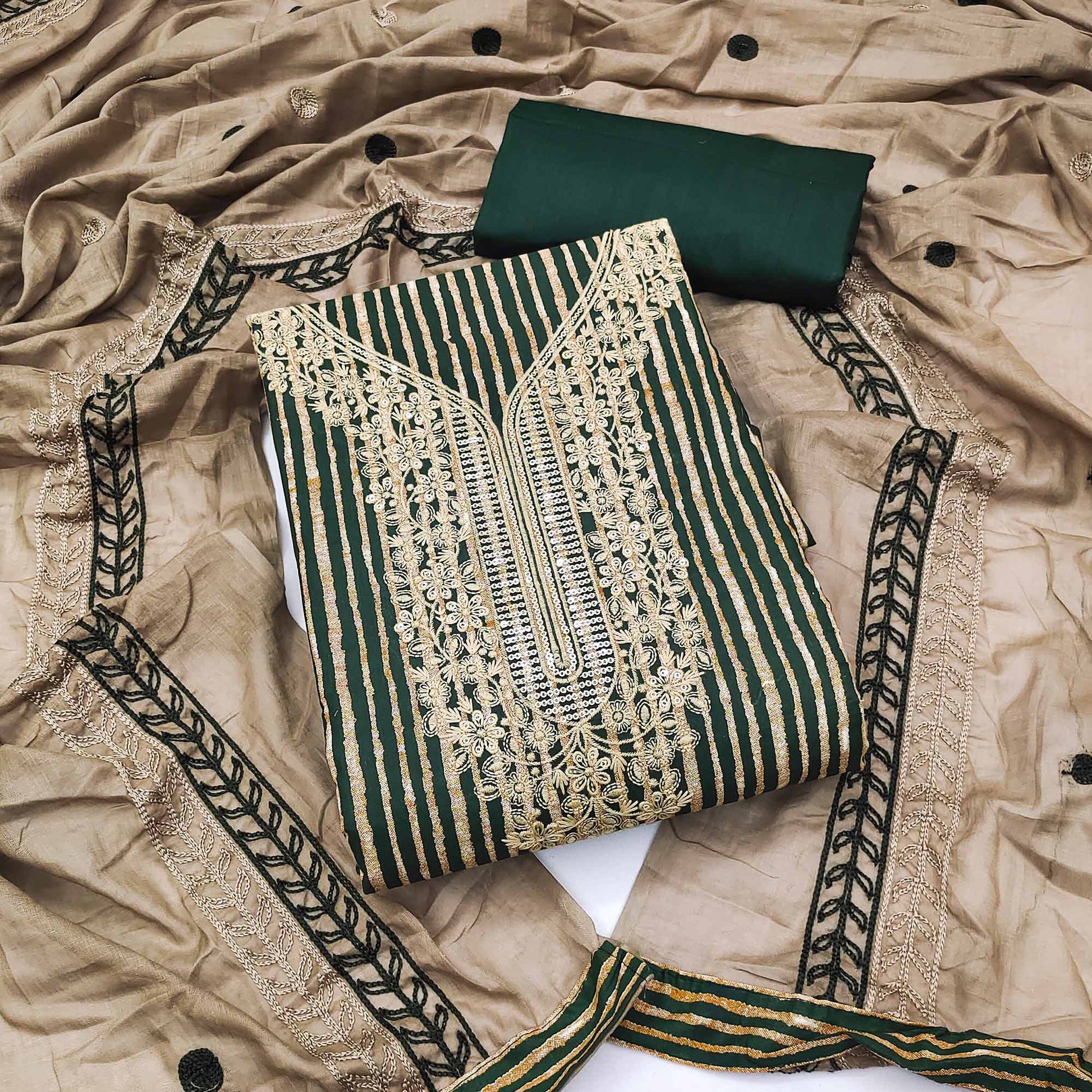 green-printed-with-sequins-embroidered-pure-cotton-dress-material