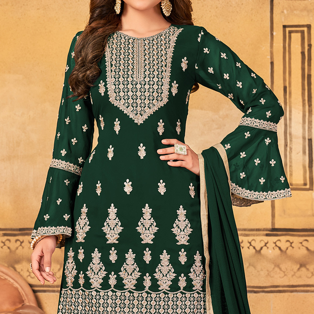 green-floral-embroidered-georgette-palazzo-suit