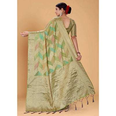 green-woven-organza-saree-with-tassels-13