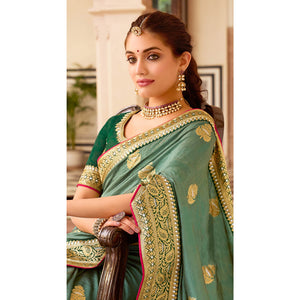 1-green-embroidered-vichitra-silk-saree-with-with-tassels