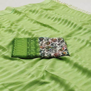 green-checks-pattern-satin-saree