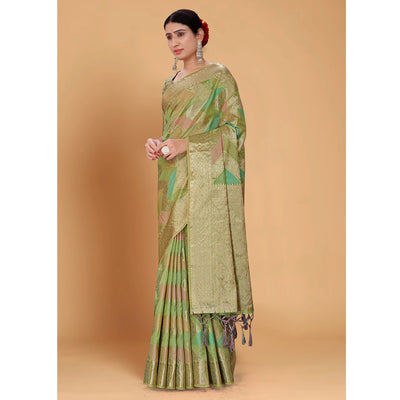 green-woven-organza-saree-with-tassels-13