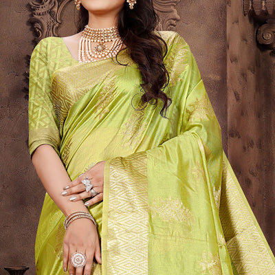 1green-floral-woven-organza-saree