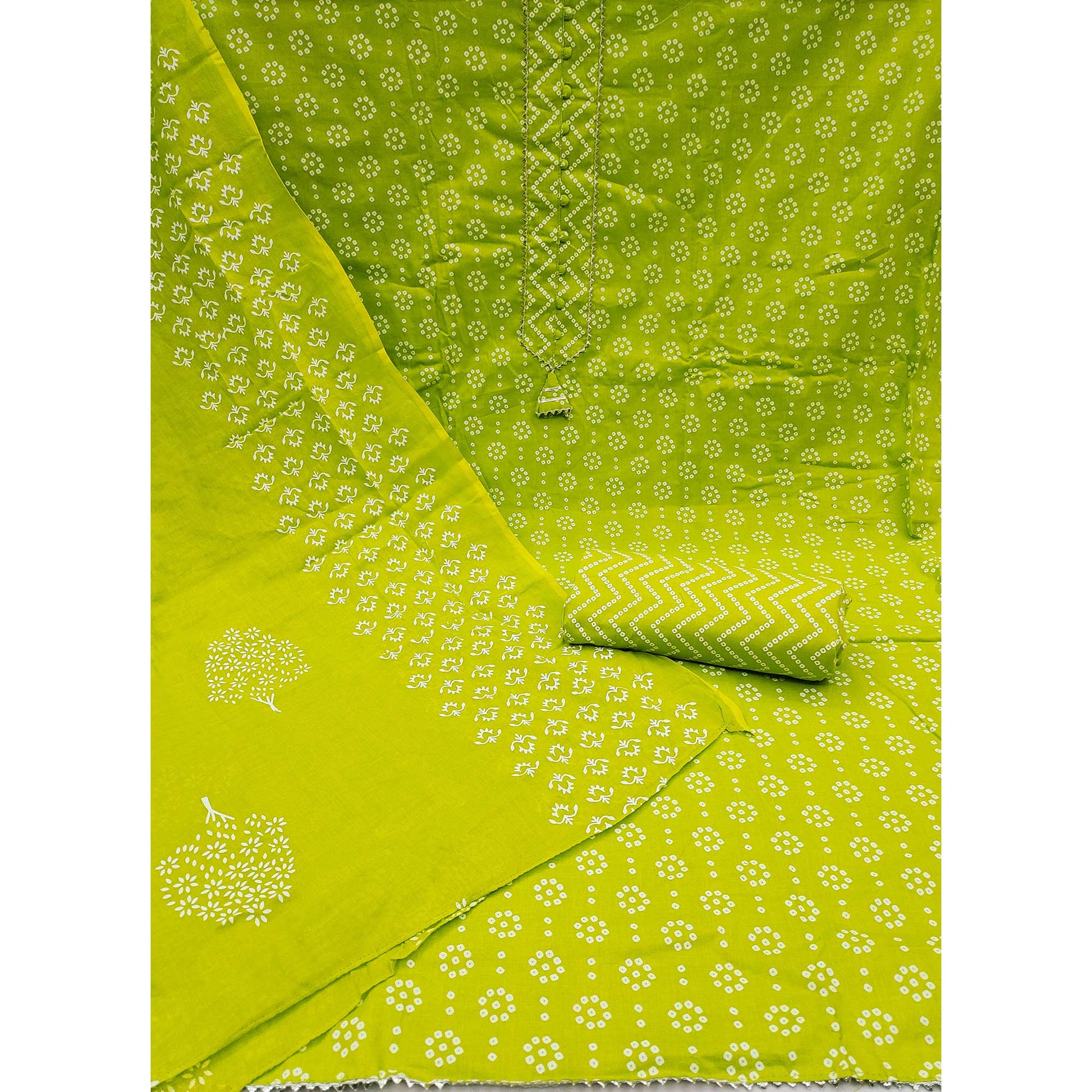green-bandhani-printed-pure-cotton-dress-material-1