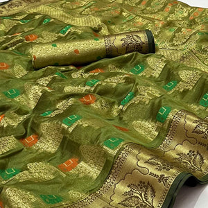 green-woven-organza-saree-2