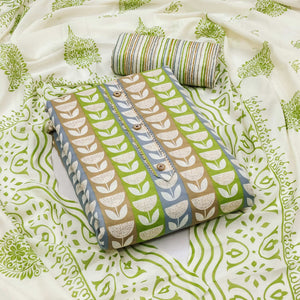 green-printed-poly-cotton-dress-material