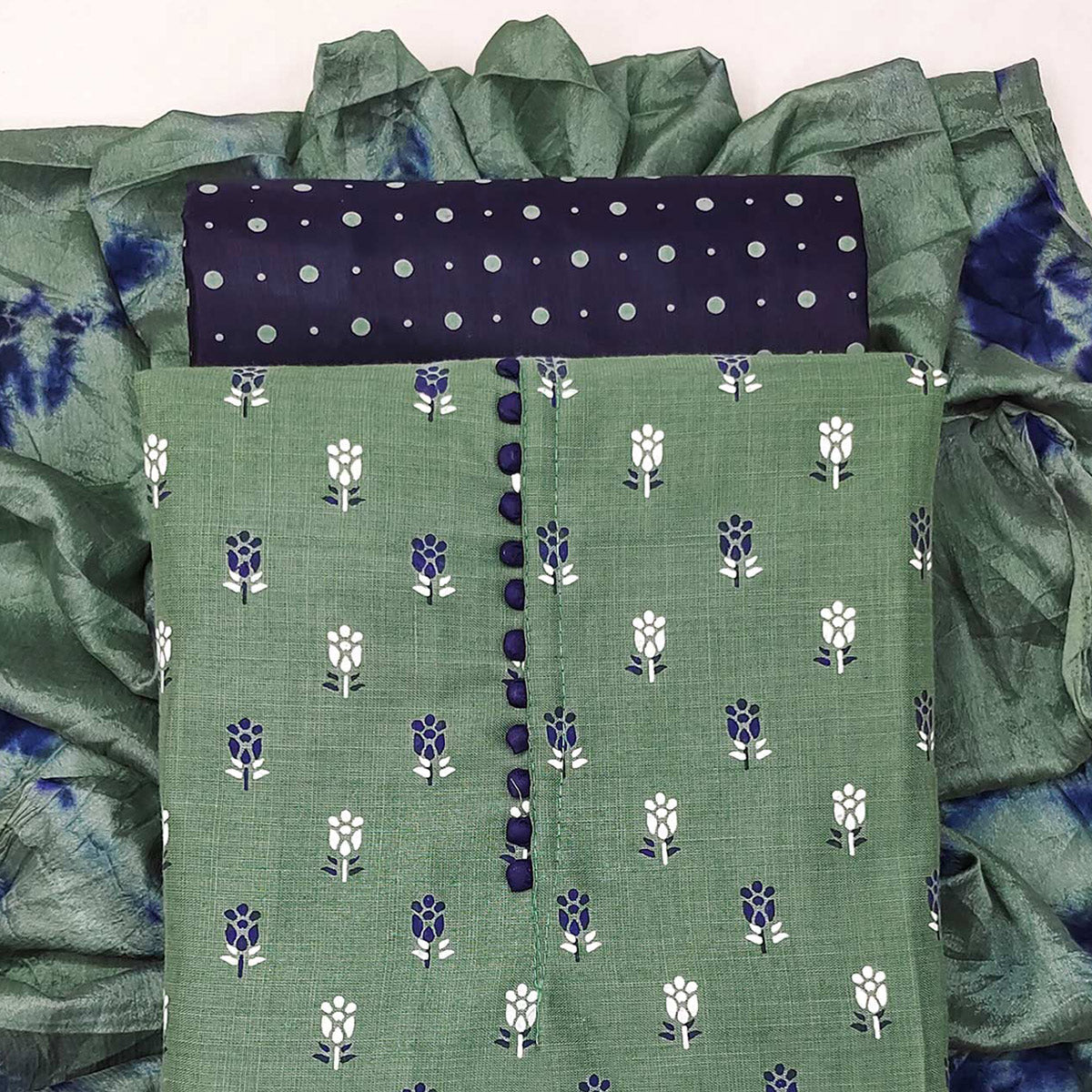green-floral-printed-poly-cotton-dress-material-1