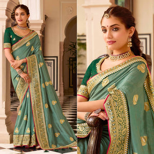 1-green-embroidered-vichitra-silk-saree-with-with-tassels