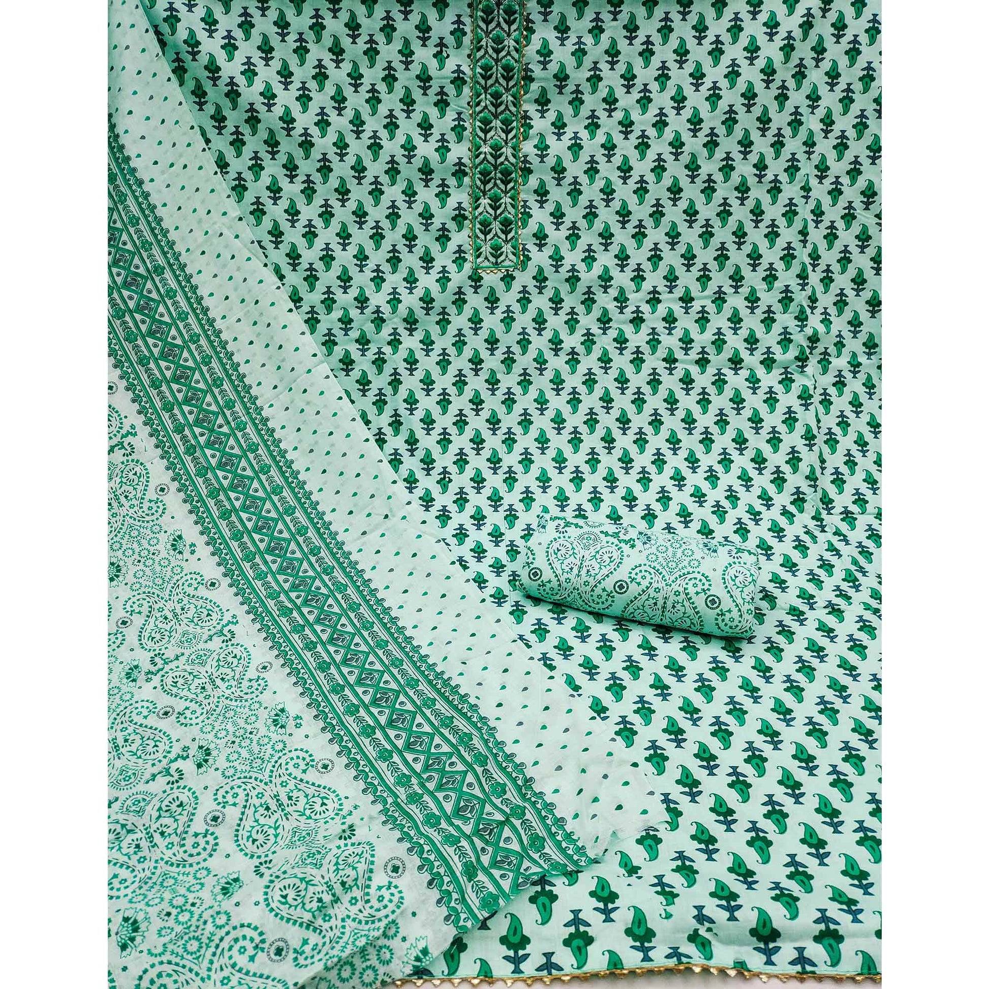 green-printed-cotton-dress-material