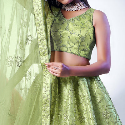 green-floral-embroidered-net-lehenga-choli