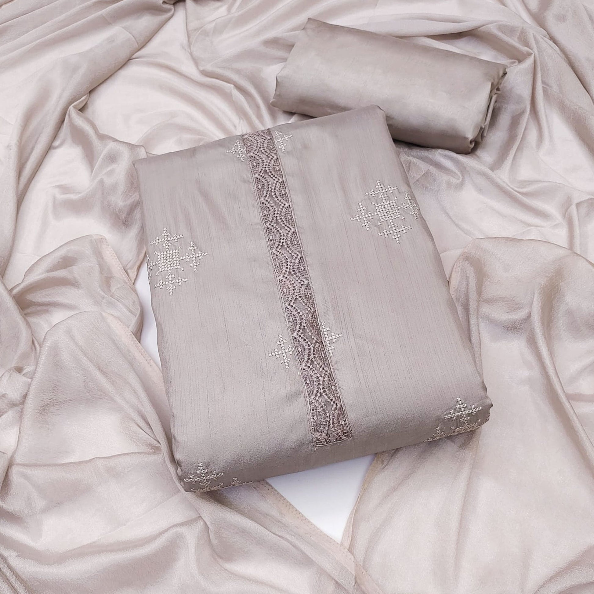 grey-embroidered-raw-silk-dress-material