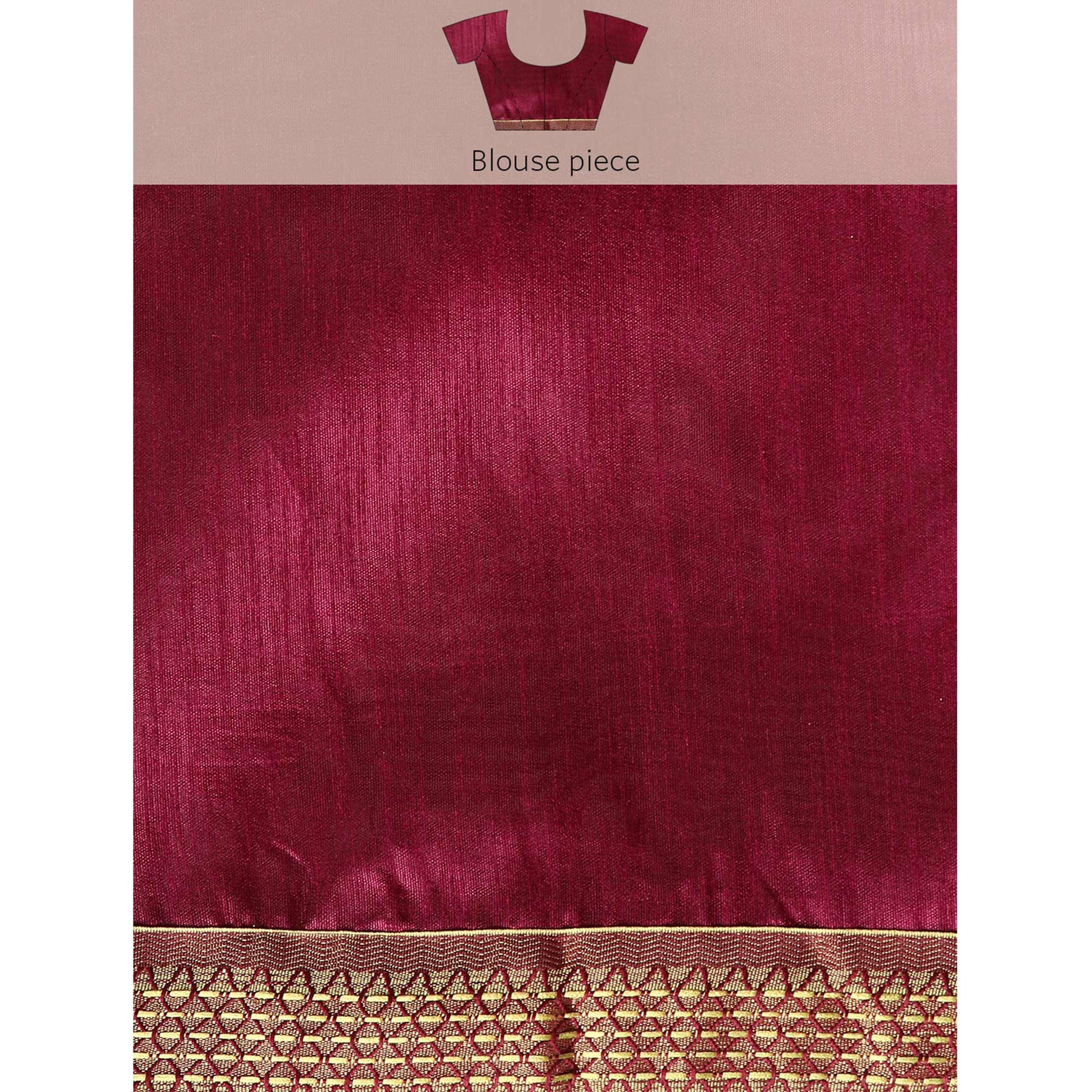 Maroon Foil Printed Zomato Saree