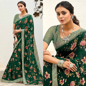 green-floral-printed-georgette-saree-5
