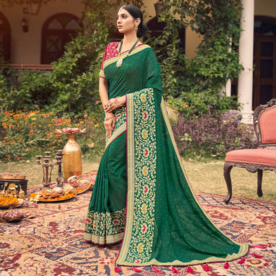 green-embroidered-with-stone-work-vichitra-silk-saree
