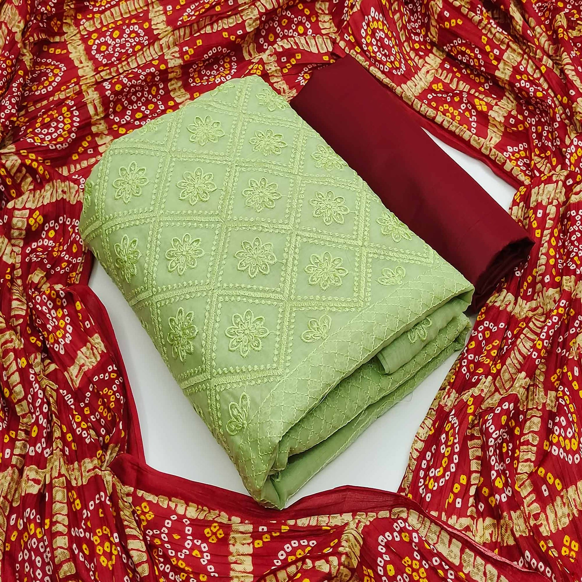 green-embroidered-chanderi-dress-material-4