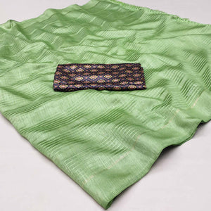 green-striped-pattern-manipuri-silk-saree