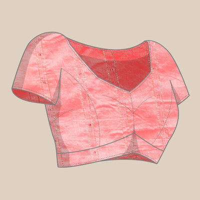 Light Pink Foil Printed With Swarovski Chiffon Saree